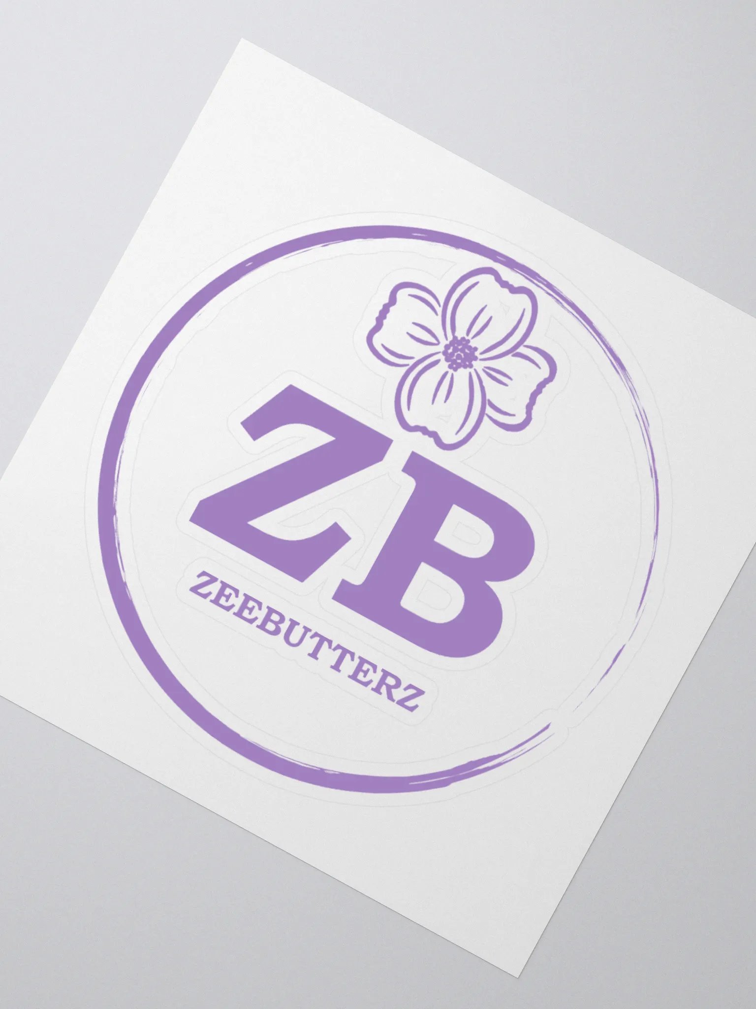 BUTTERZ logo purple sticker product image (6)