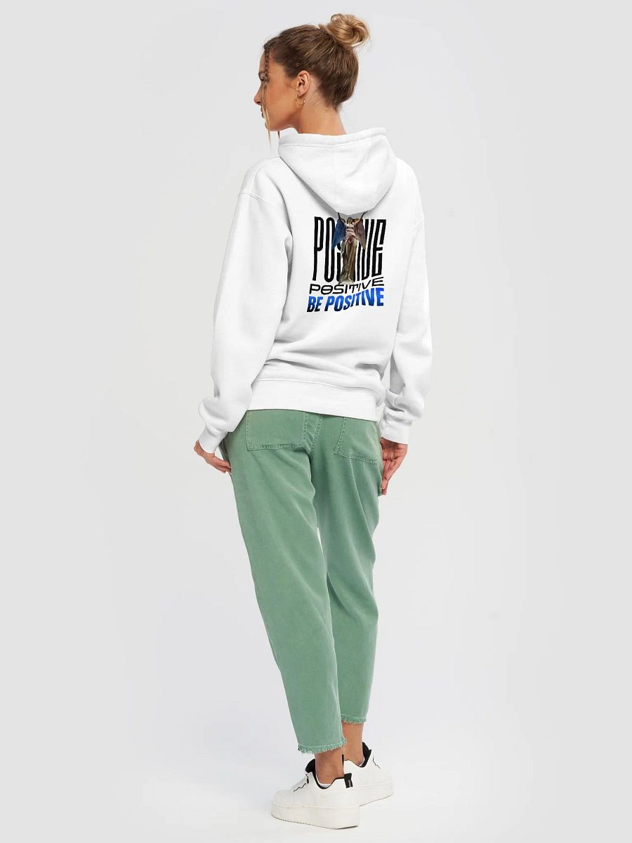Be Positive Angel Wings Premium Unisex Hoodie - Inspiring Front & Back Graphic Print Hoodie product image (6)