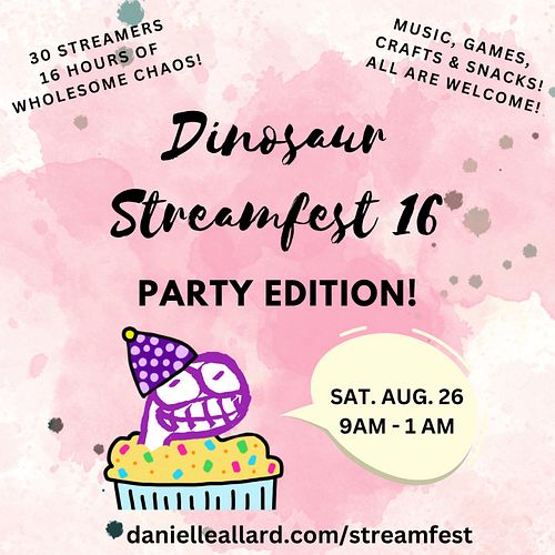 I’ll play live at @daniellejallard’s Dinosaur Streamfest this Saturday, 18:30 / 6:30 p.m. CEST on #Twitch! It will be calm an...