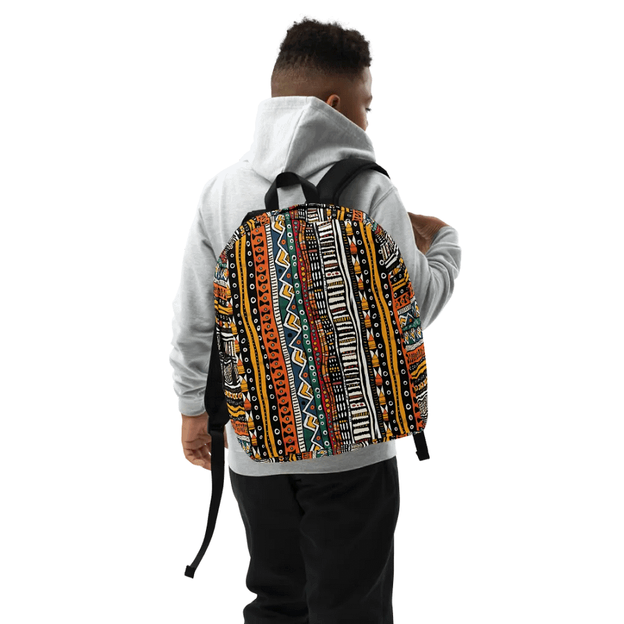 African Mudcloth Laptop Backpack product image (9)