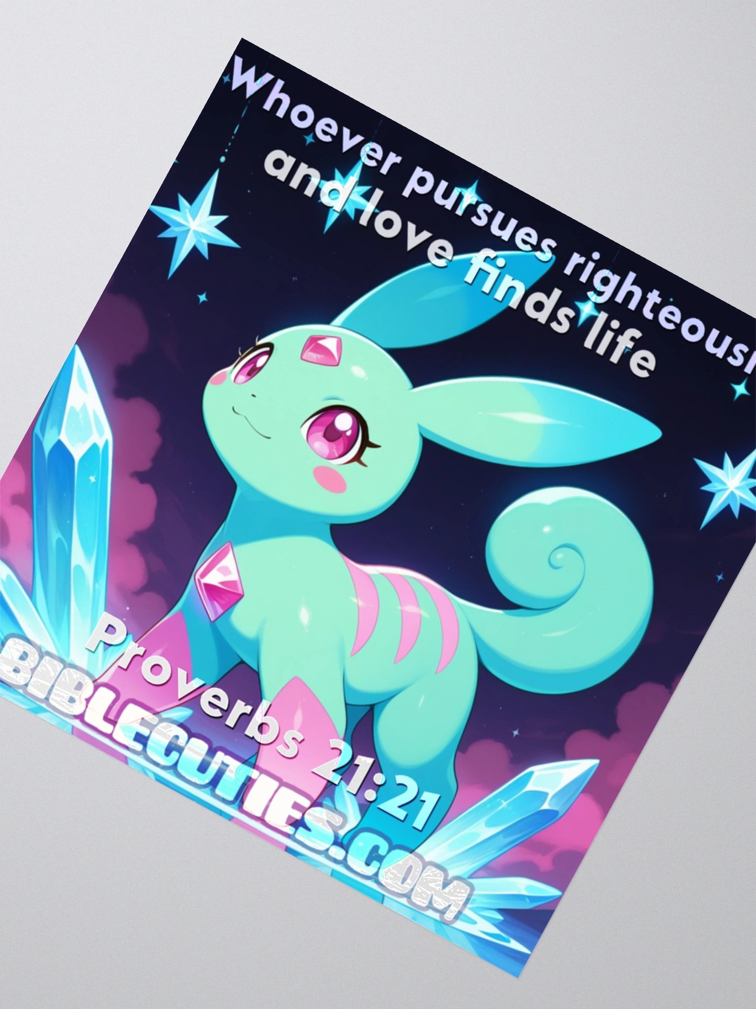 Bible Cuties Vanessa - Whoever pursues righteousness and love finds life Sticker product image (3)