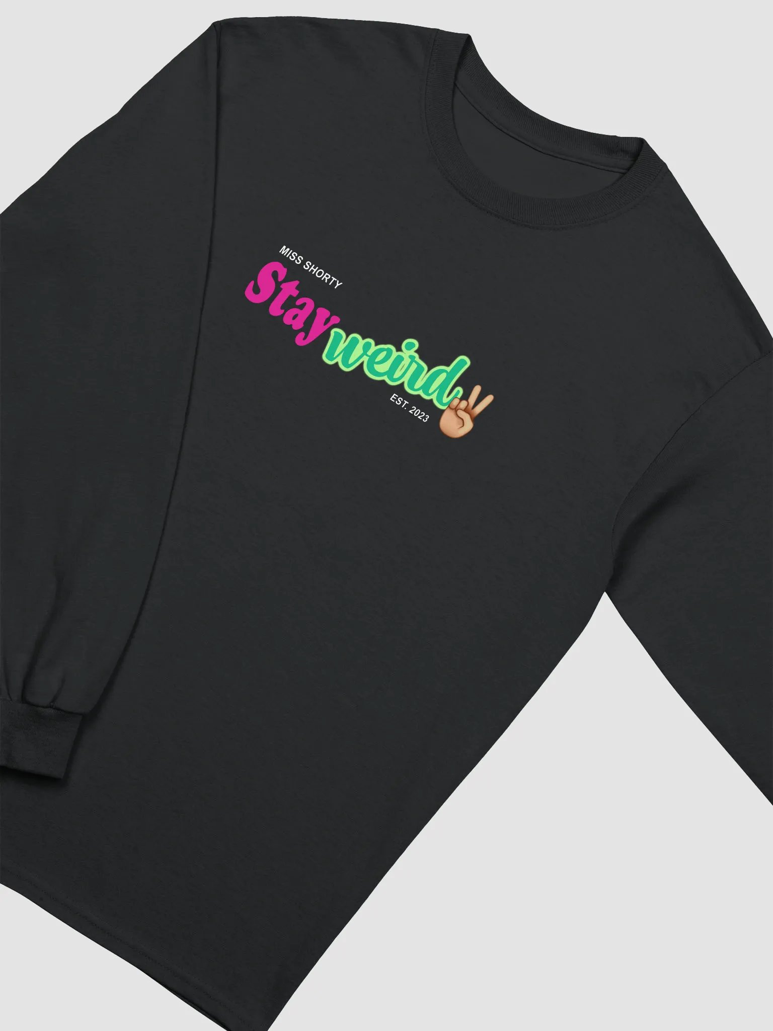 Stay Weird with a Peace Sign Dark Shirt -- Unisex, please check sizing chart product image (9)