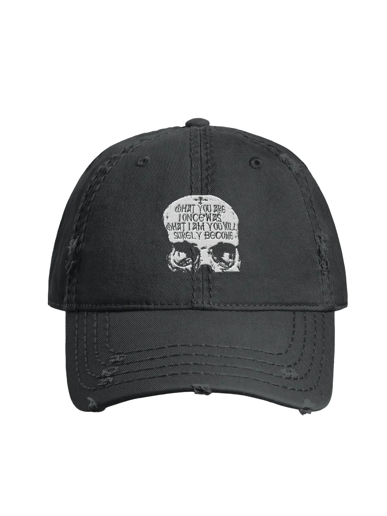 Skull Symbol Distressed Dad Hat product image (1)
