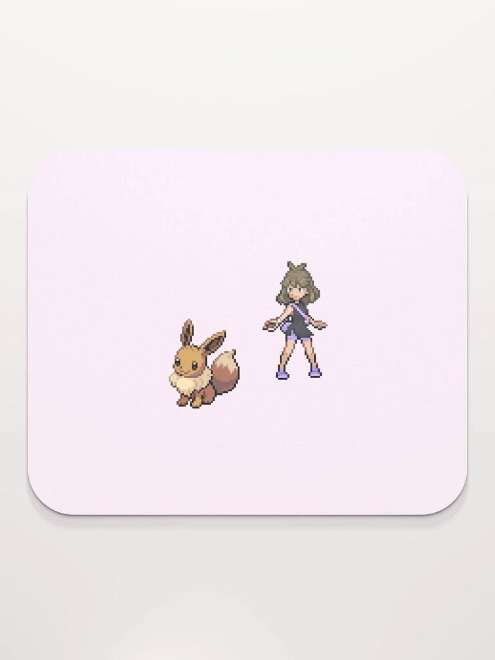 Pixel Art Pokemon Trainer & Eevee Mouse Pad product image (2)