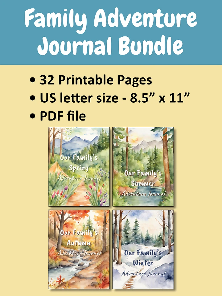 Printable Family Outdoor Adventure Journal - Whole Year Bundle product image (2)