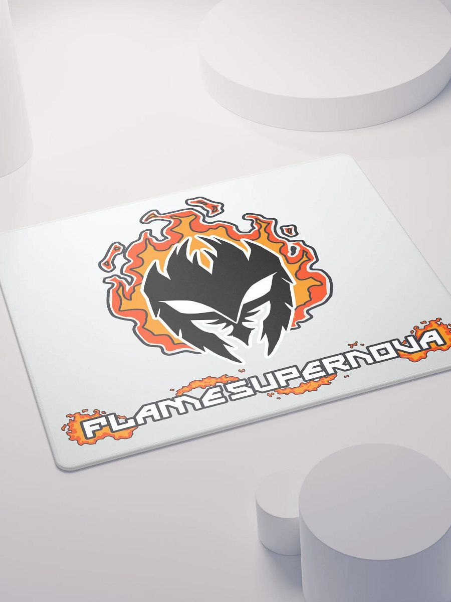 Mask Icon v2 (Black) Gaming Mousepad (White) product image (4)