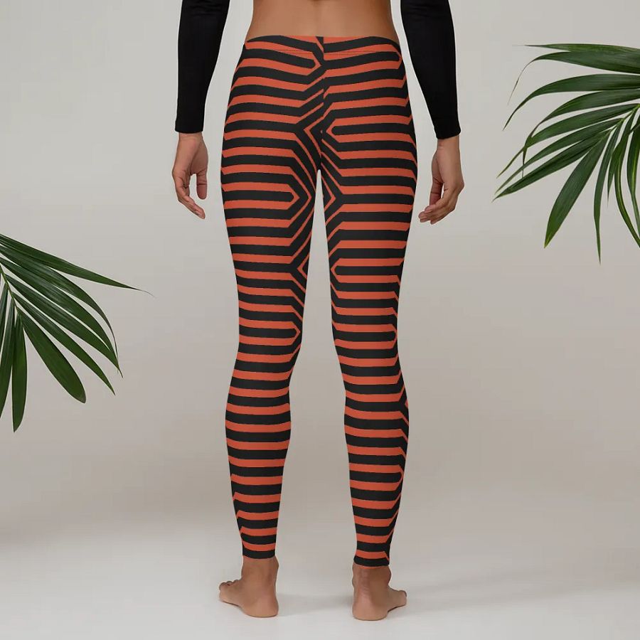 Leggings – Red and Black Seamless Modern Stylish Texture for a Bold & Trendy Look product image (4)