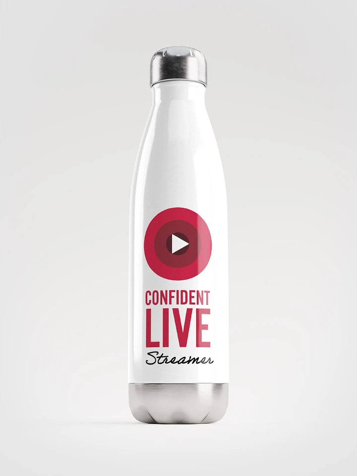 Confident Live Streamer Water Bottle (White) product image (1)