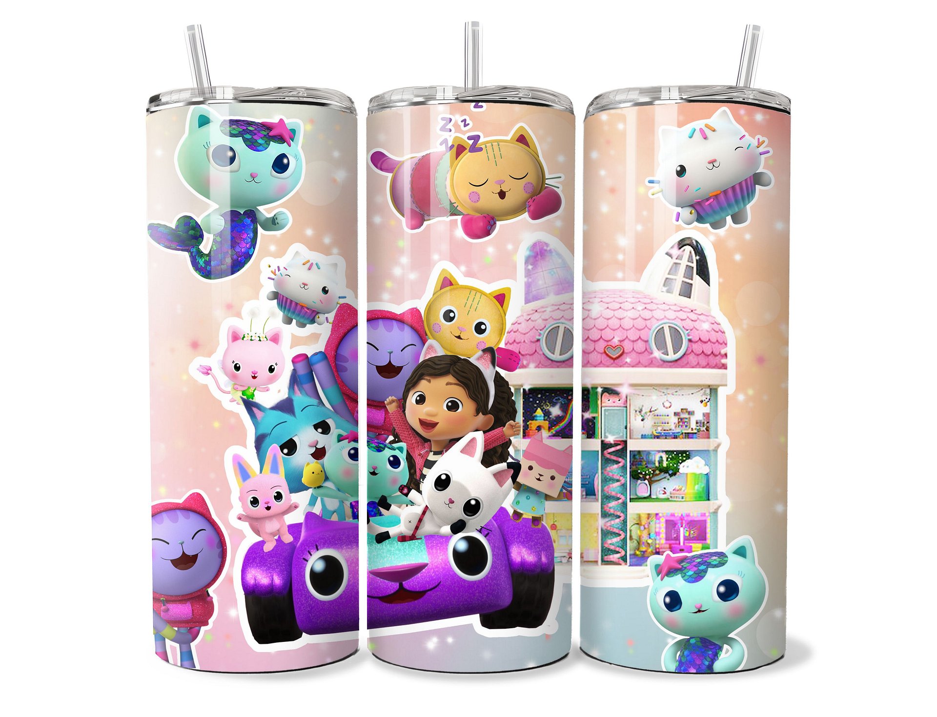 Gabby’s Dollhouse 20 oz Tumbler – Purrfect Fun Edition! product image (1)