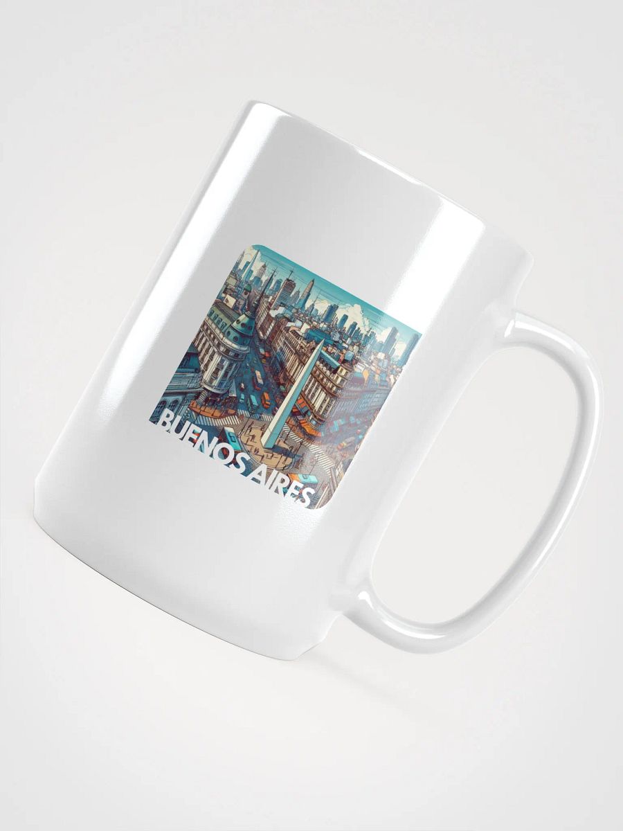 White Glossy Mug | AI Design Buenos Aires city product image (4)