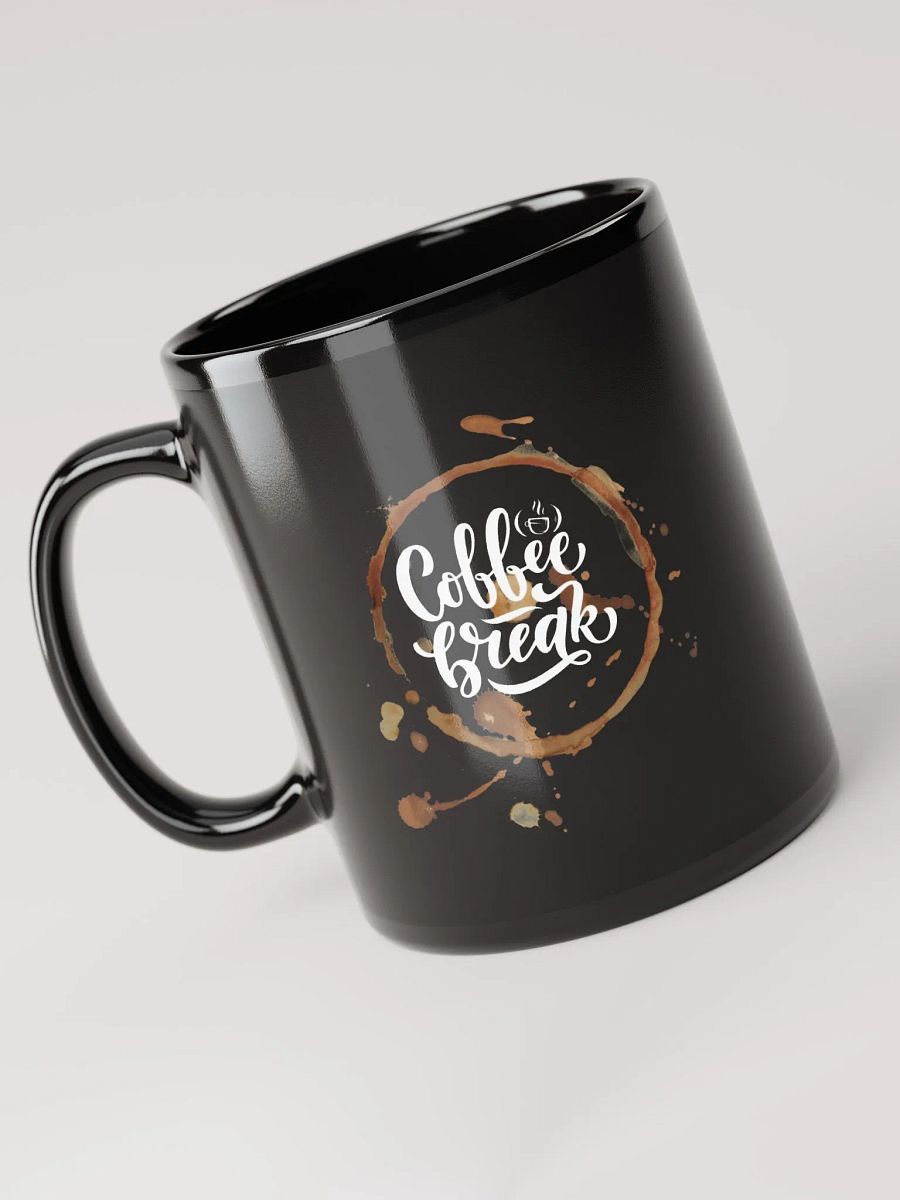 Coffee Break Bliss Black Glossy Mug product image (3)
