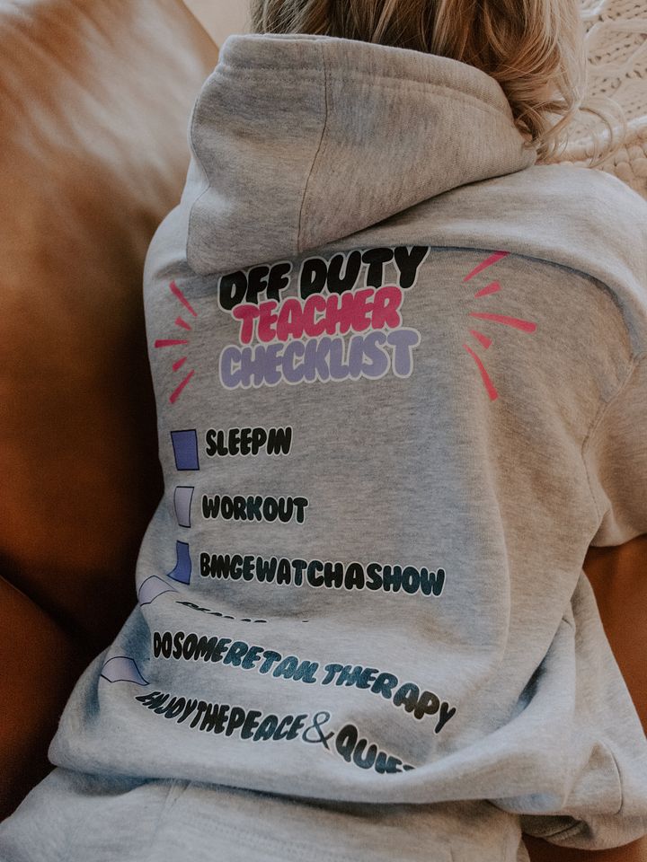 Off duty teacher hoodie product image (2)