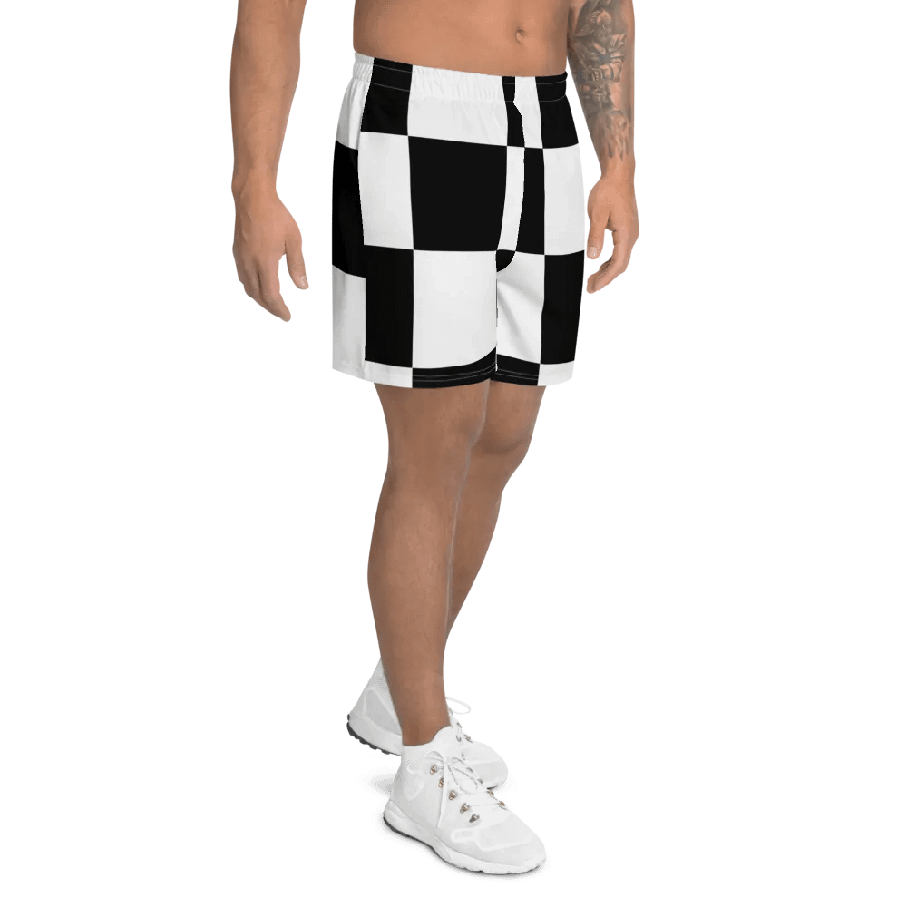 Wide Leg Elastic Checkered XXX Shorts product image (11)