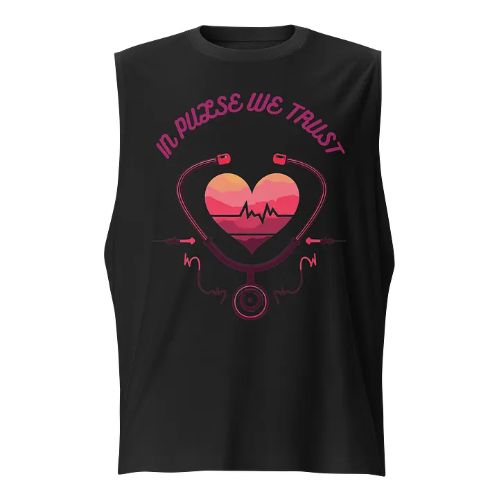 Heartbeat in the stethoscope Muscle Tank product image (1)