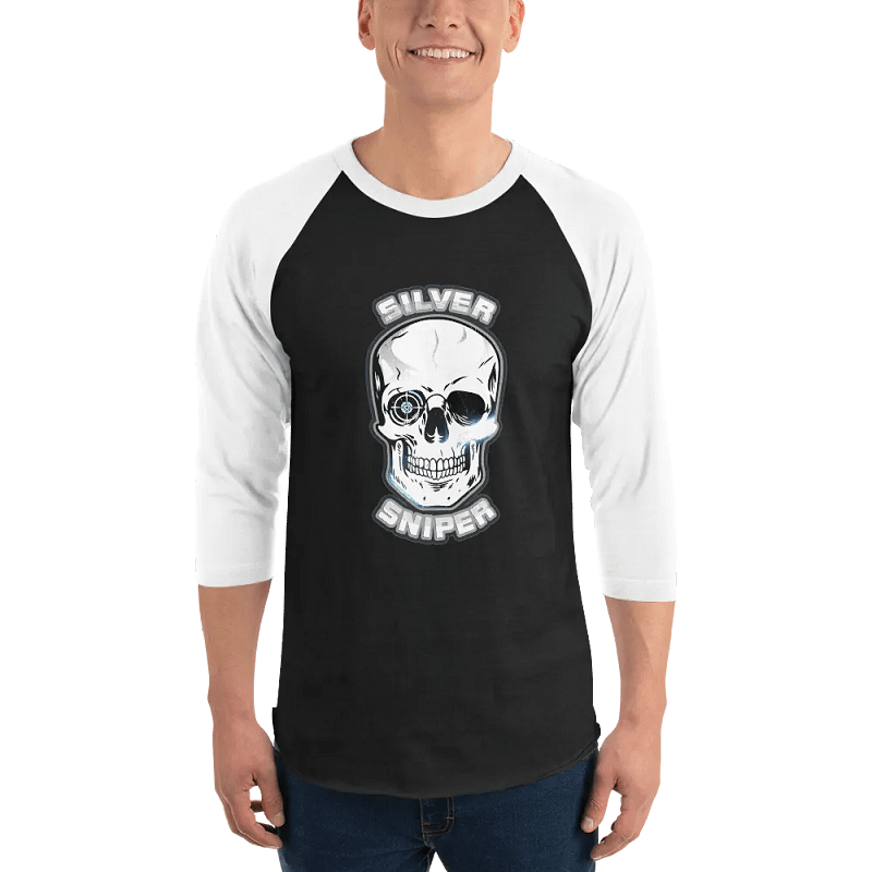 Silver Sniper Logo 3/4 Sleeve Tee