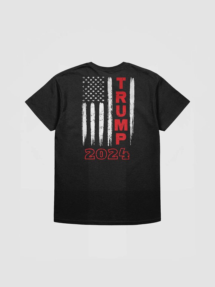 Political Trump 2024 American Flag Adult Short Sleeve Tee Shirt Black product image (2)