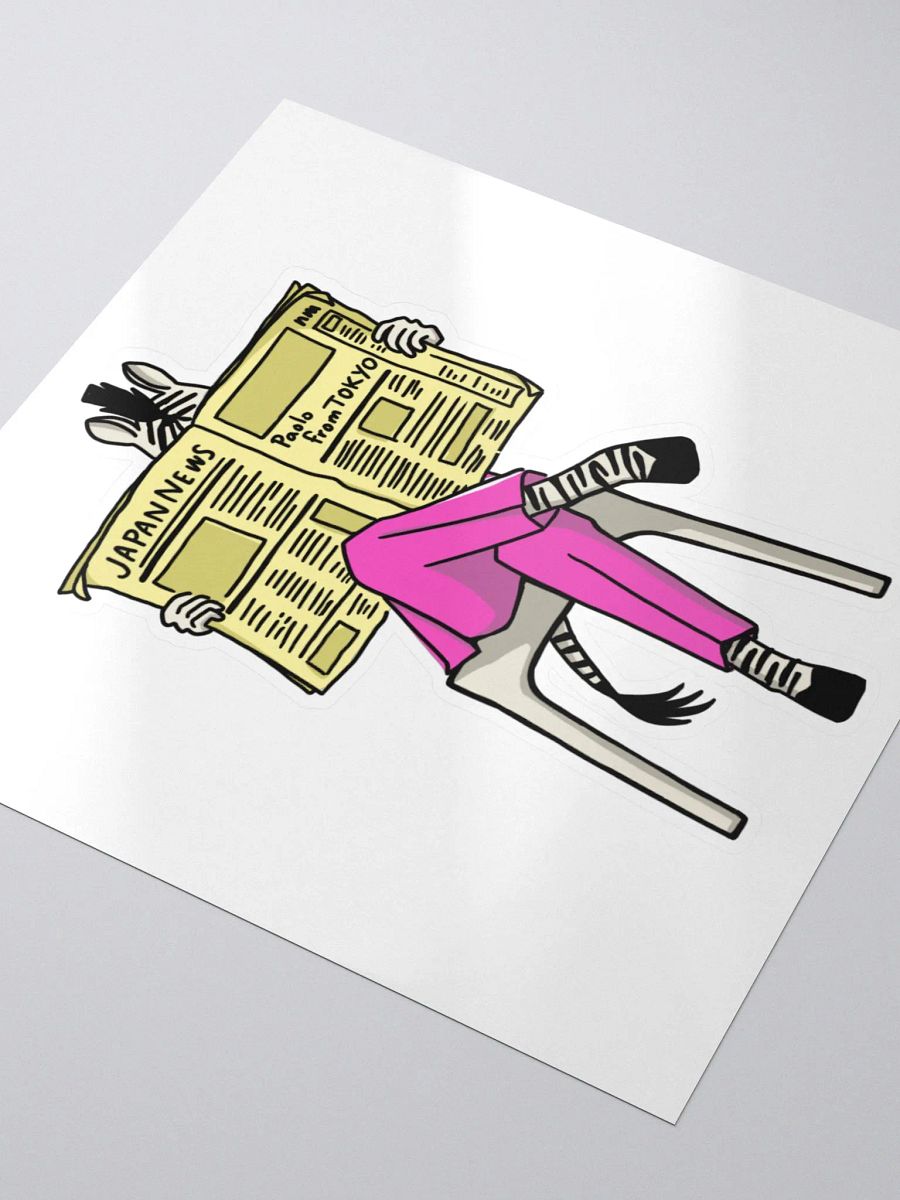 Newspaper Zebra Sticker product image (3)