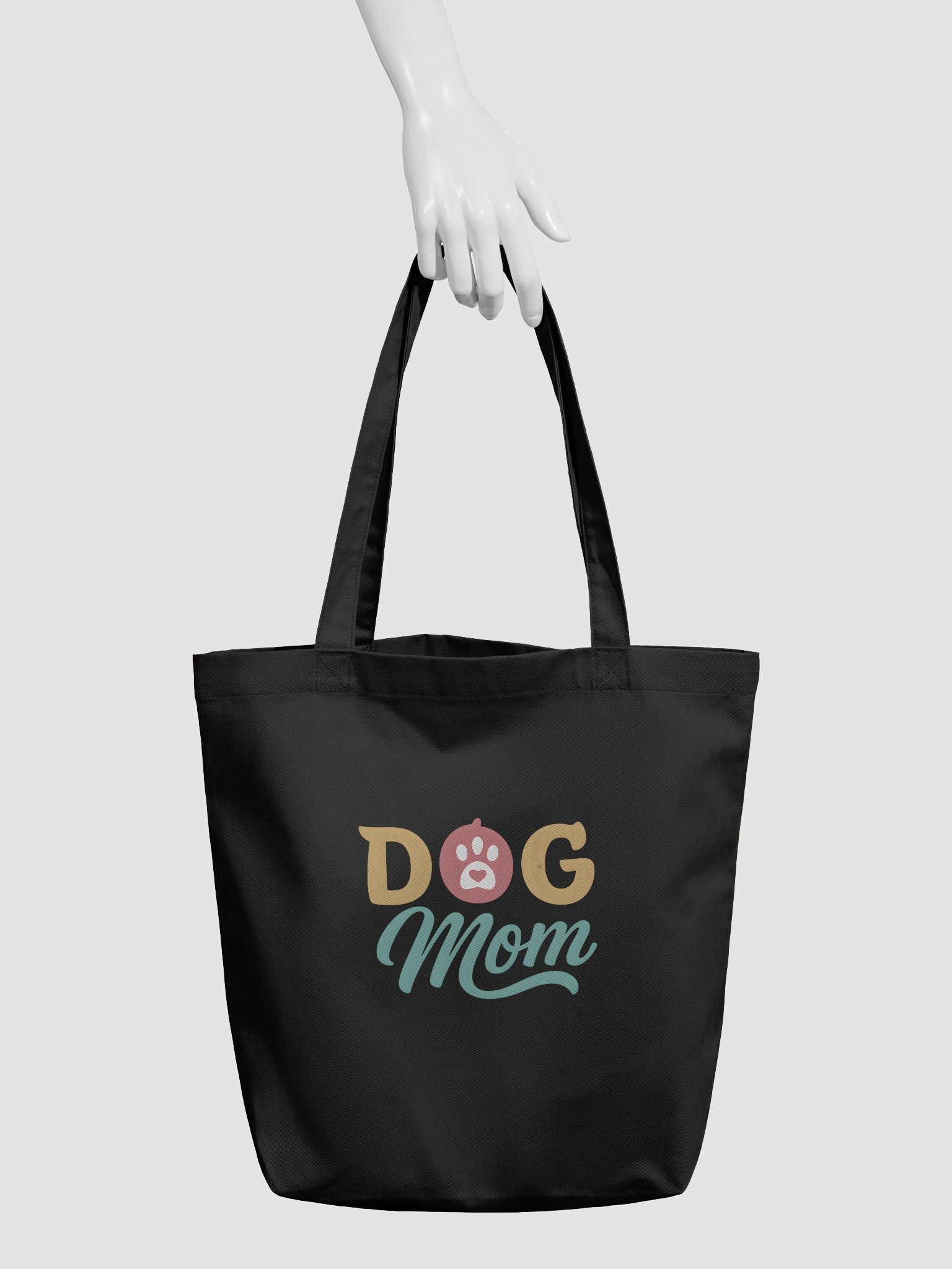 Dog Mom Tote Bag | Colorful Bold Pet Lover Design | Everyday Bag for Dog Owners product image (2)