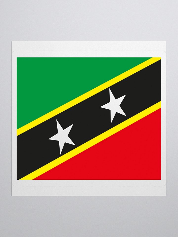 Saint Kitts and Nevis Flag Sticker - Durable Vinyl for Indoor Use - Multiple Sizes Available product image (3)