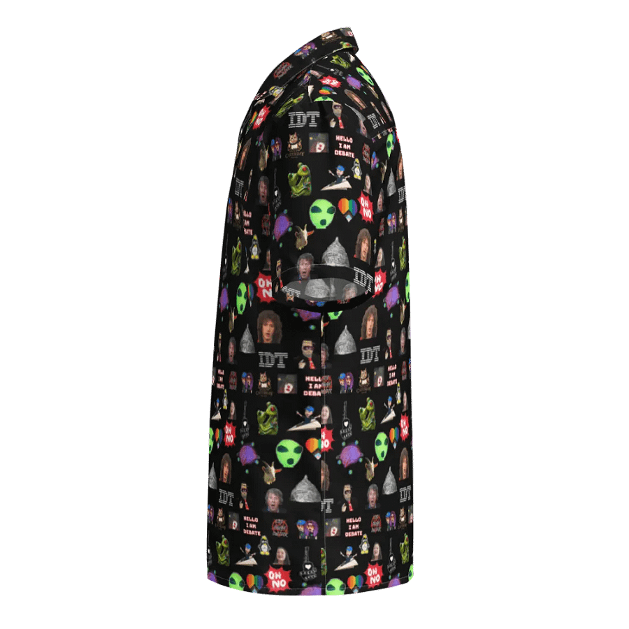 Emotes All Over Print Hawaiian Style Shirt - Black product image (3)