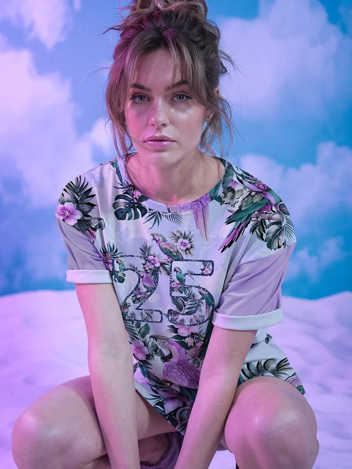 Elysian Birds-T shirt dress product image (1)