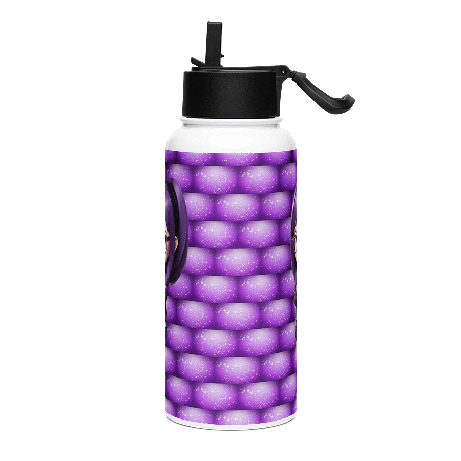 (PURPLE CHIBI) K Stainless Steel Water Bottle with a Straw Lid product image (3)