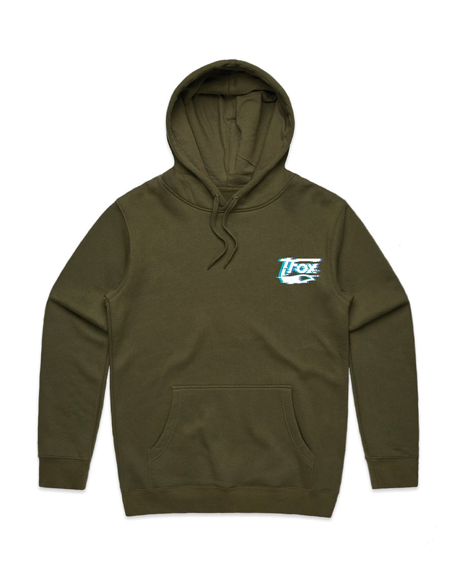 FOX GLITCH HOODIE- ARMY product image (1)