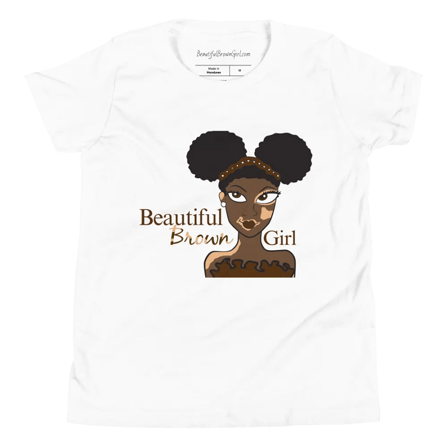 Beautiful Brown Girl Cookies & Cream (Vitiligo) Youth Tee product image (1)