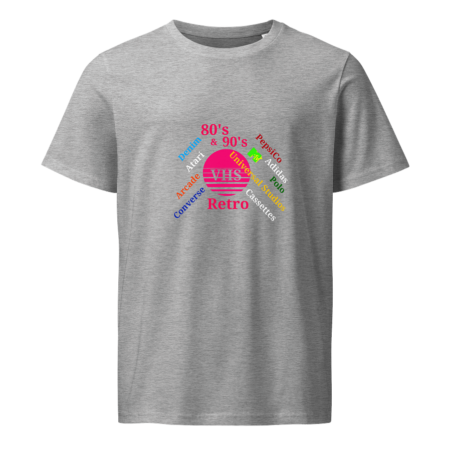 Retro VHS Circle Unisex Organic T-Shirt product image (1)