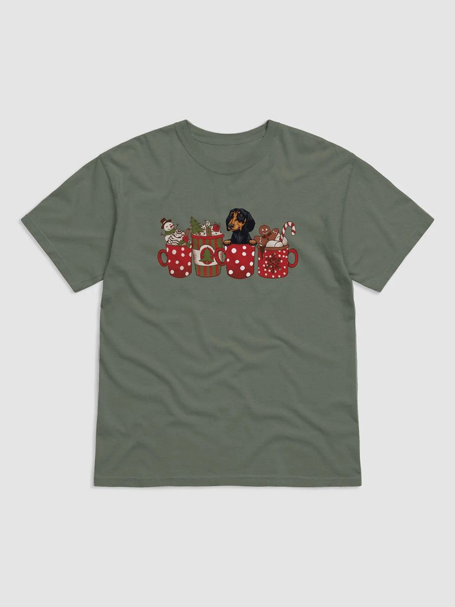 Cute Dachshund(2) in a Christmas Cup T-Shirt | Funny Christmas Doxie/Wiener Pup in a Cup product image (19)