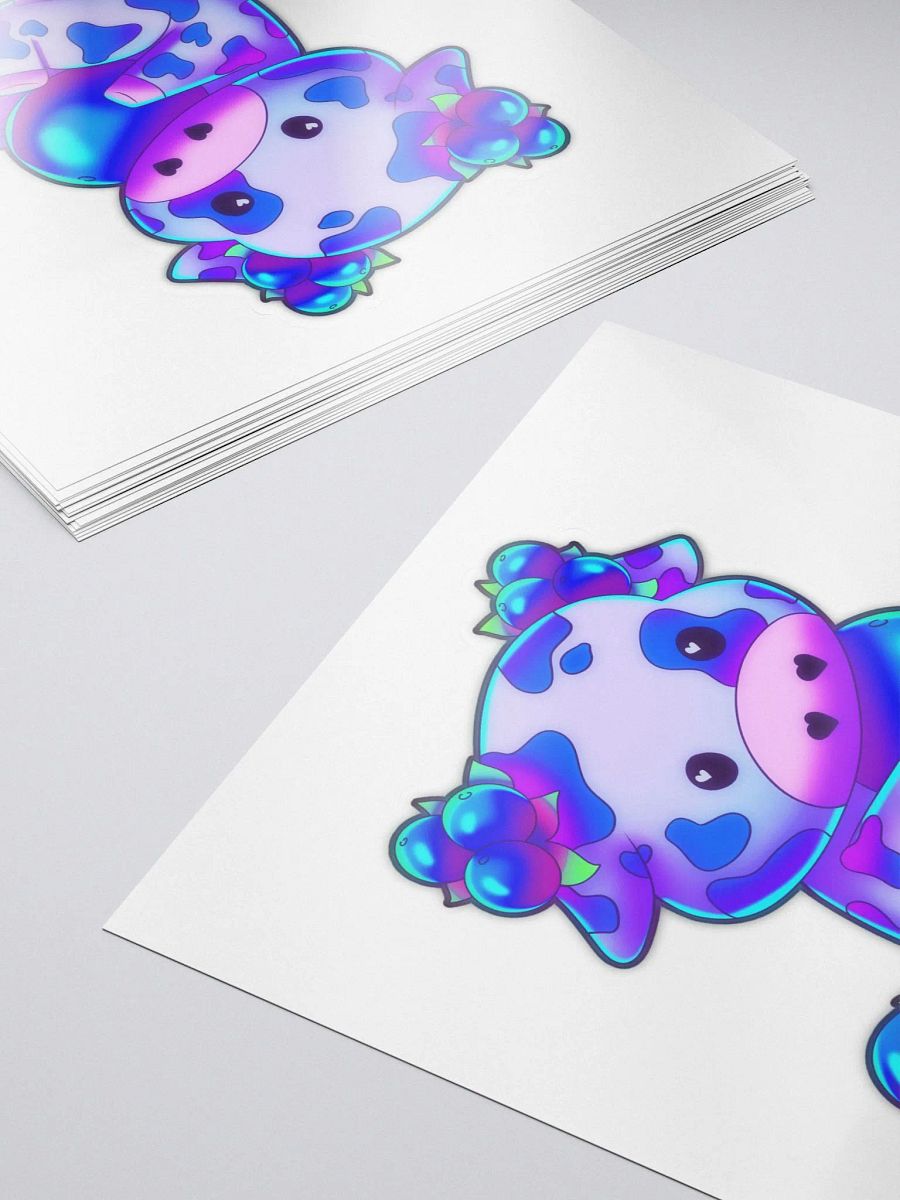 Blueberry cow sticker product image (5)