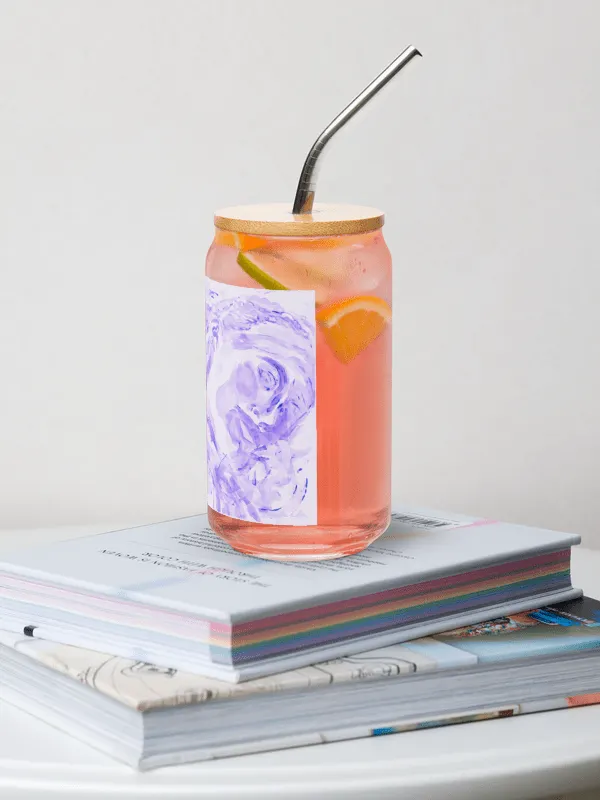 WRAPPED IN HOLY SPIRIT LAVENDER GLASS CUP product image (2)