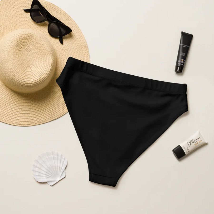Black Eco-Green High Waisted Bikini Bottom product image (6)