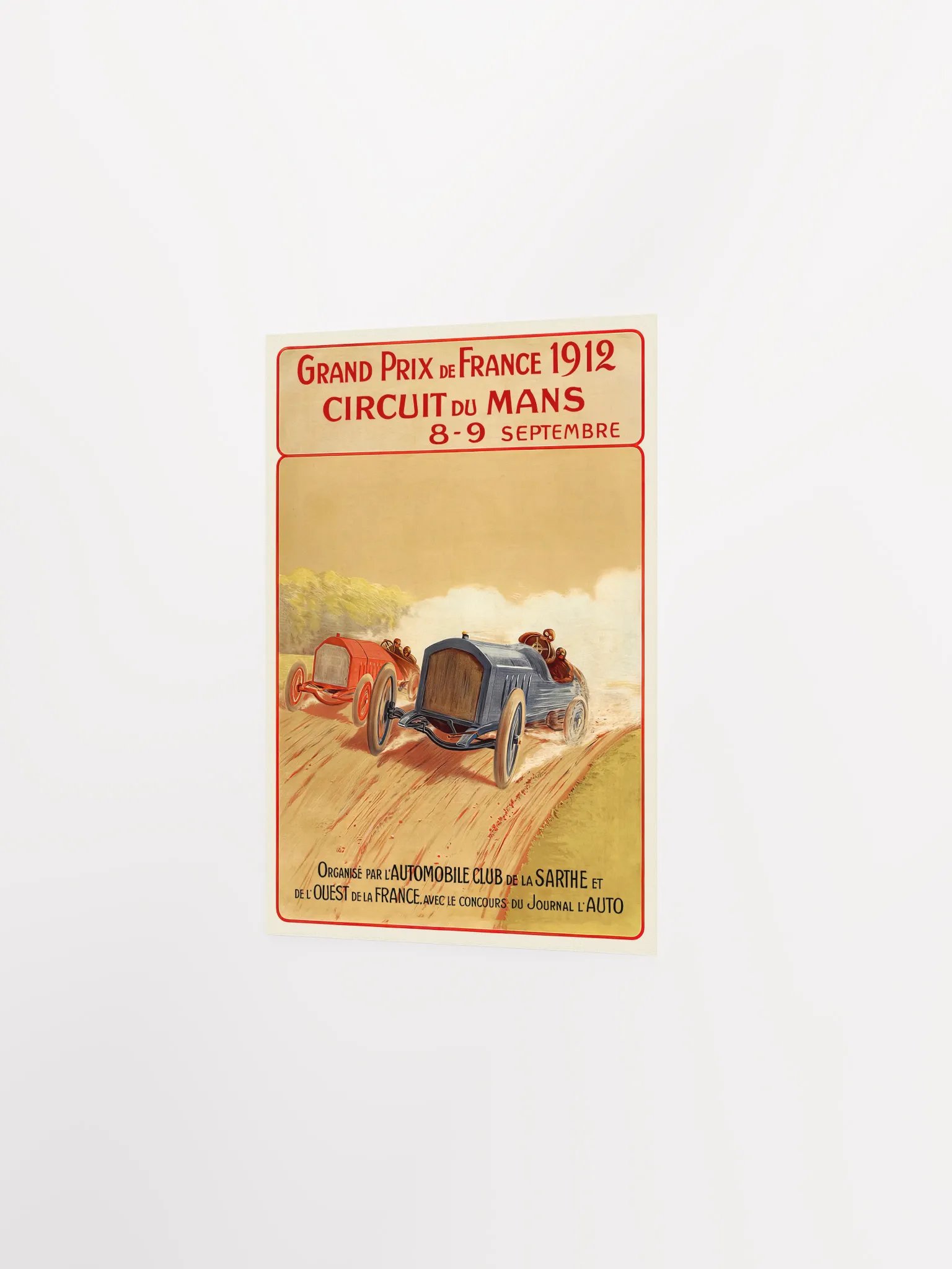 France Vintage F1 Grand Prix, 1912 poster — Vintage Formula 1 poster, Monaco Grand Prix poster, retro travel poster, retro travel art product image (7)