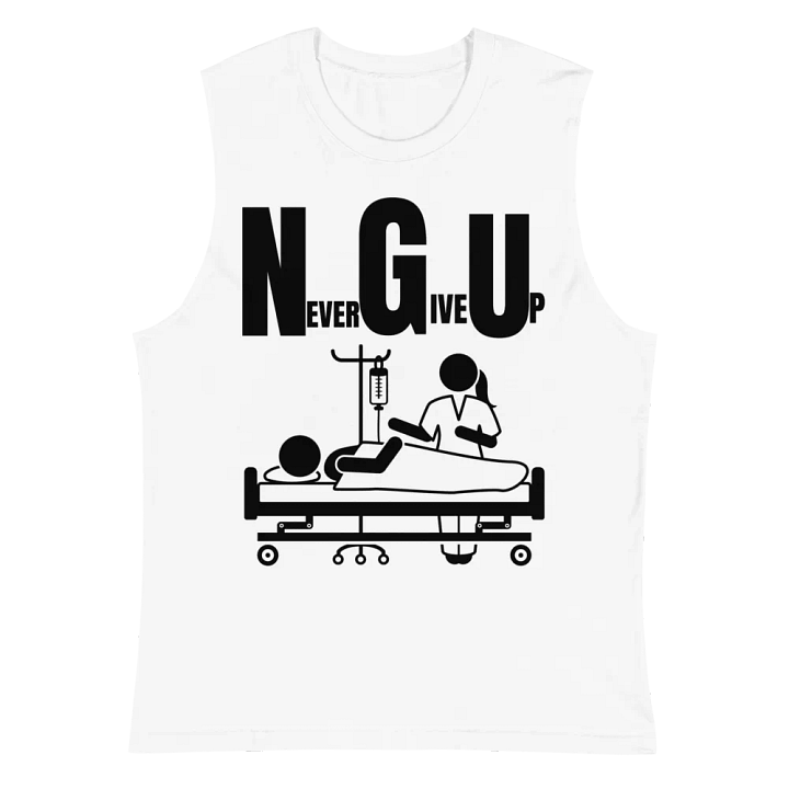 Never give up Supersoft Muscle Tank product image (2)
