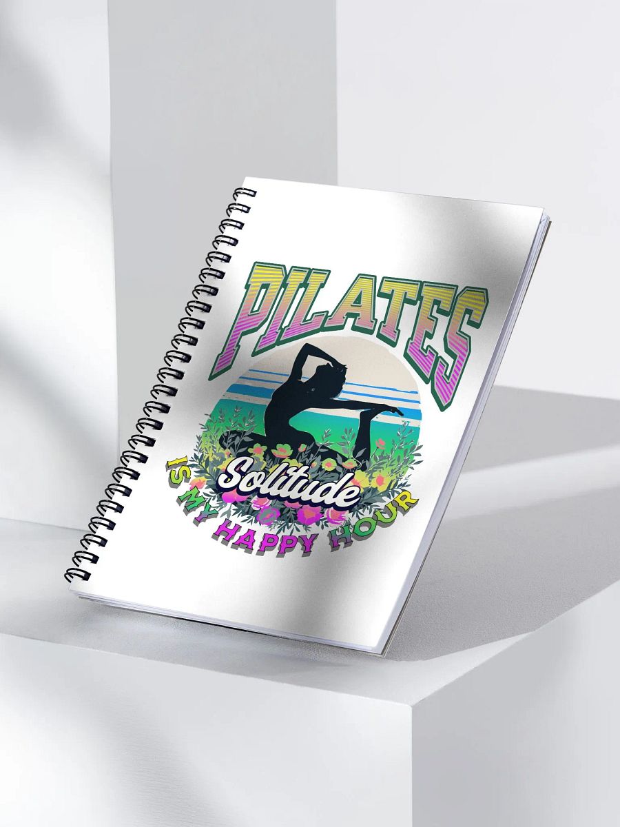 Pilates Is My Happy Hour Solitude Spiral Notebook product image (3)