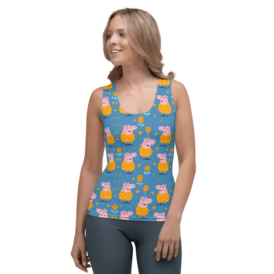 Cheerful Piggy Paradise Tank Top product image (1)