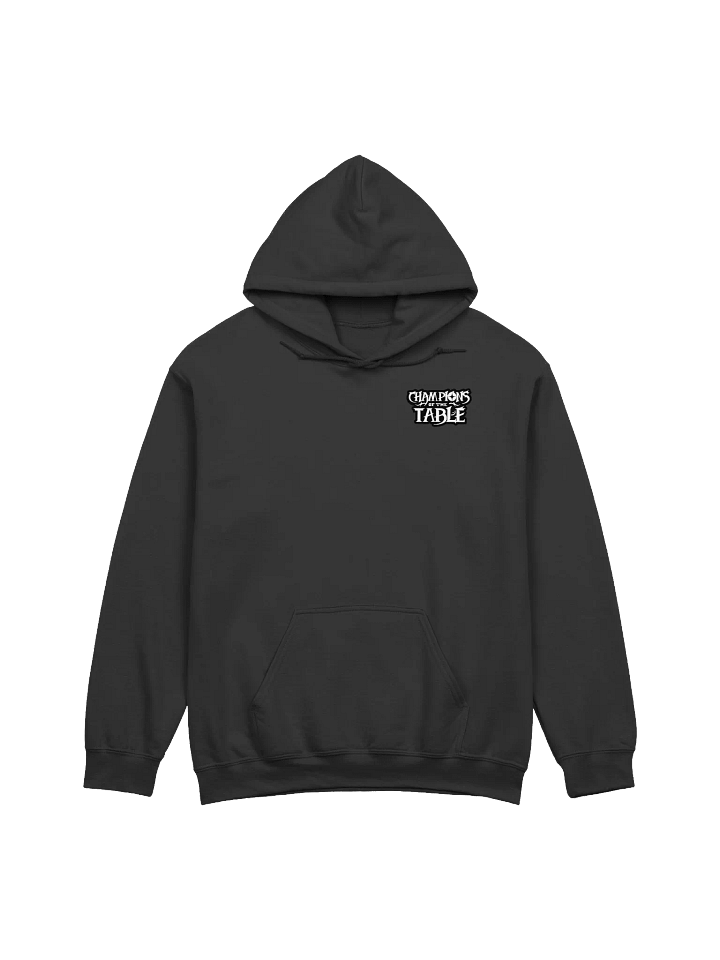 Champions of The Table - Corner Logo Hoodie (Black & White) product image (1)