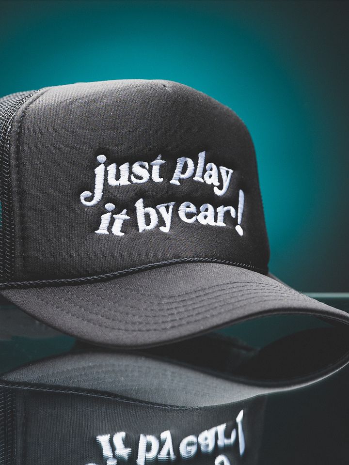 Embroidered Trucker Hat (Black) product image (1)