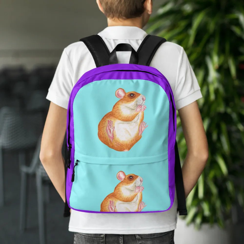 Rat eating treat backpack product image (2)