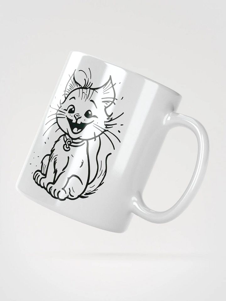 Playful Cartoon Cat Outline Mug product image (6)