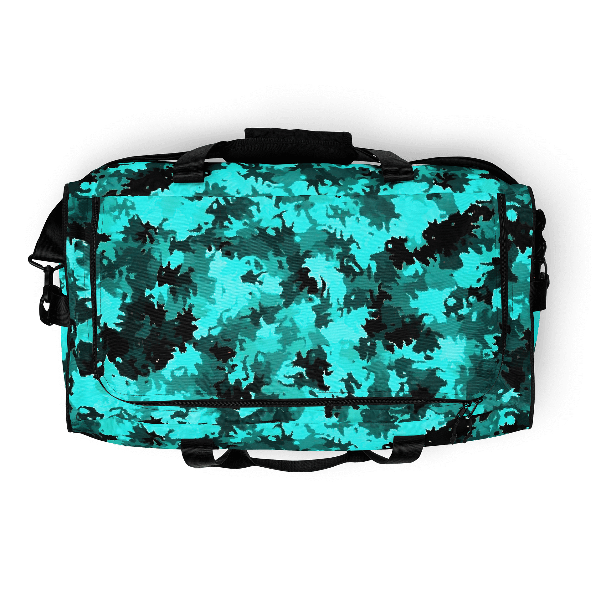 Turquoise Camo Dreams All-Over Duffle Bag product image (8)