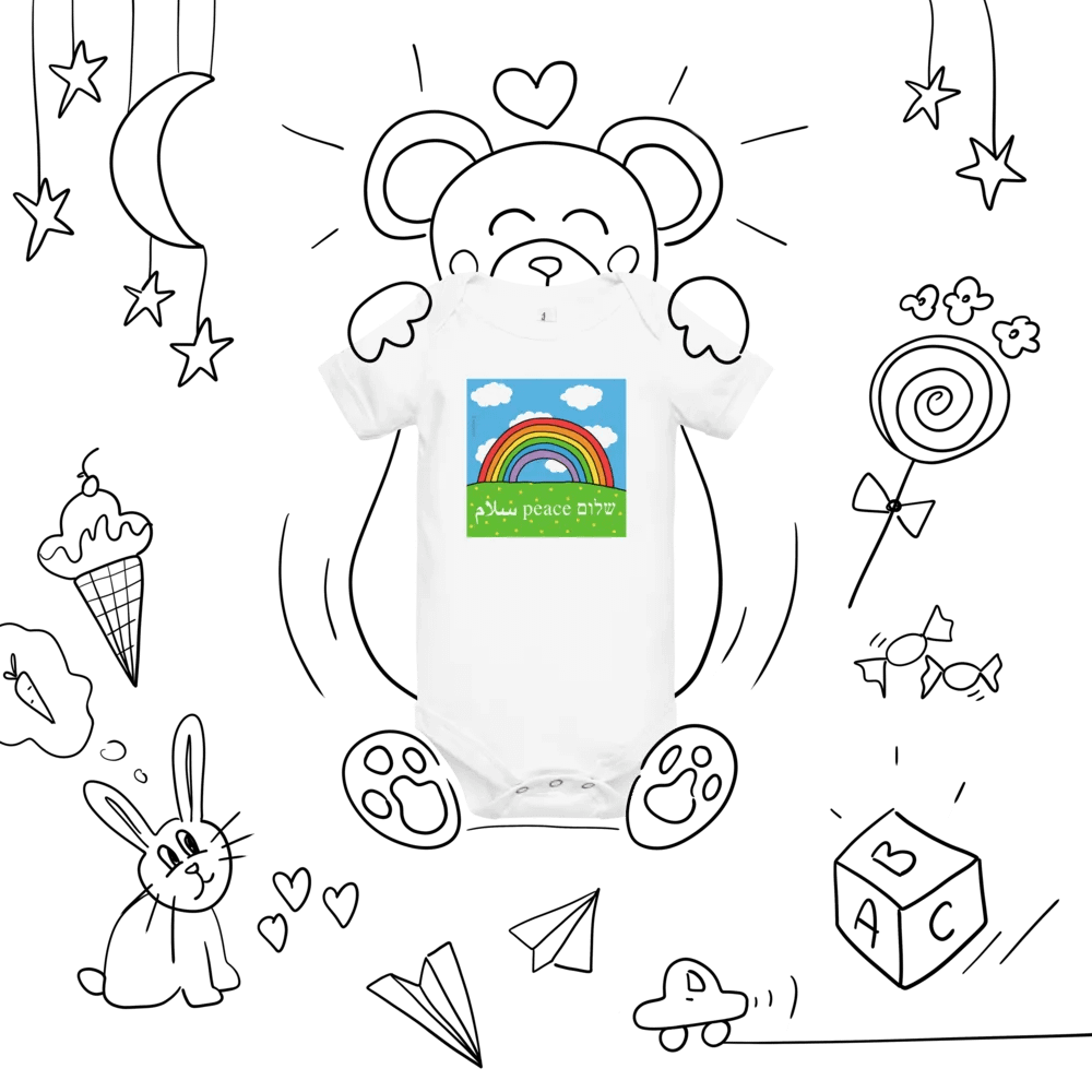 Peace Shalom Salaam Rainbow Onesie product image (7)
