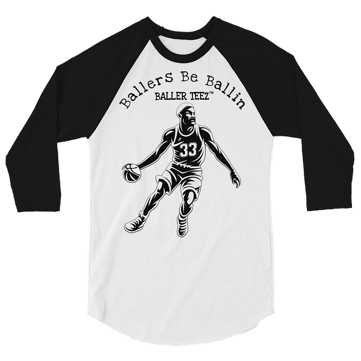 Baller Teez 33 Unisex 3/4 Sleeve Raglan Shirt product image (2)