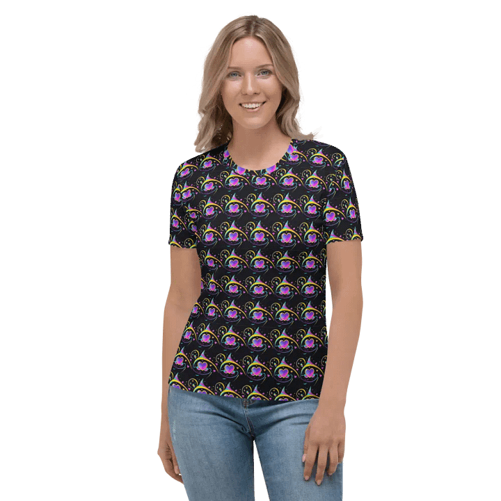 Valentines Heart All Over Print T-shirt product image (2)