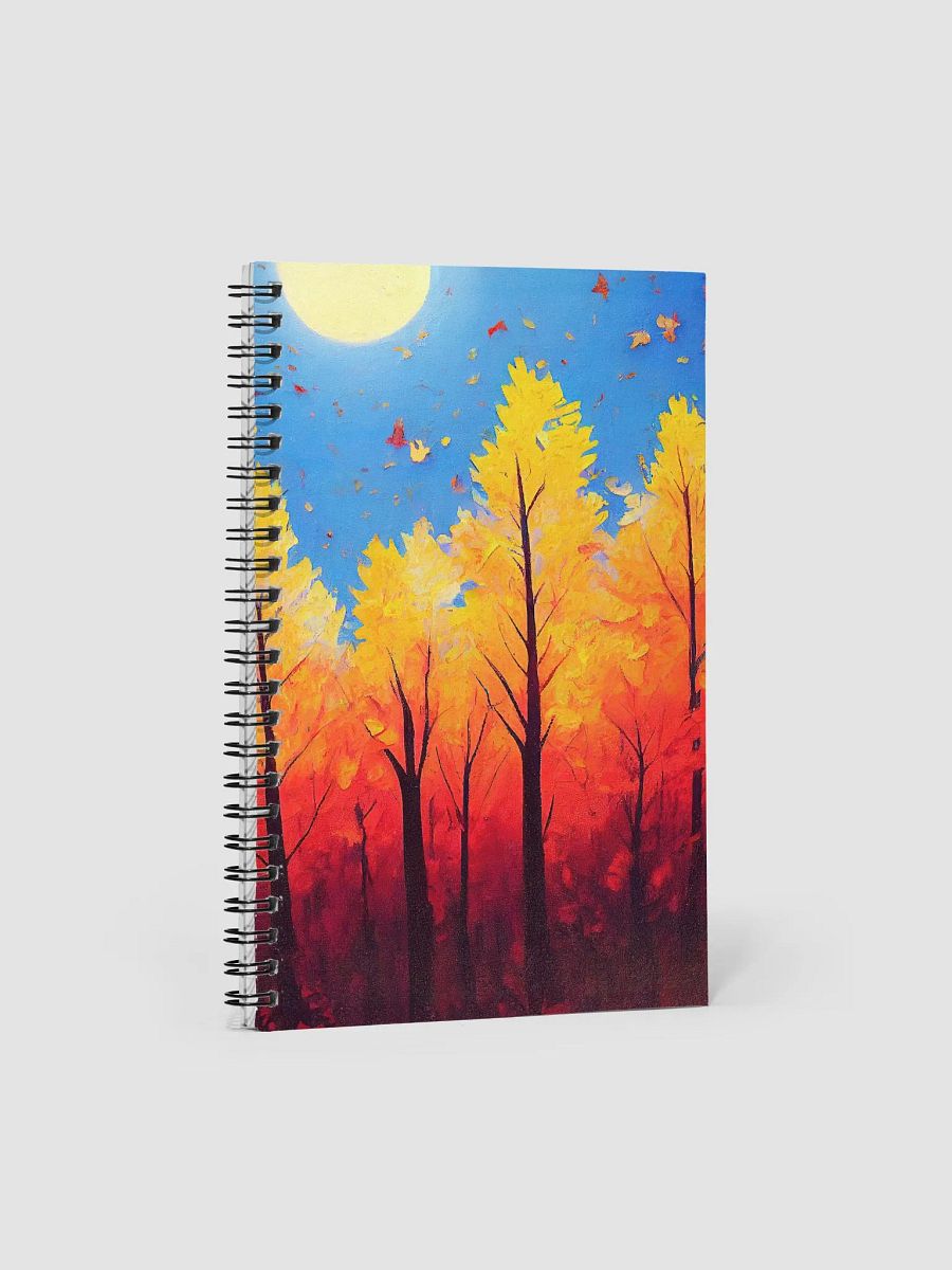 Fall Leaves In The Wind - Autumn Spiral Notebook product image (1)