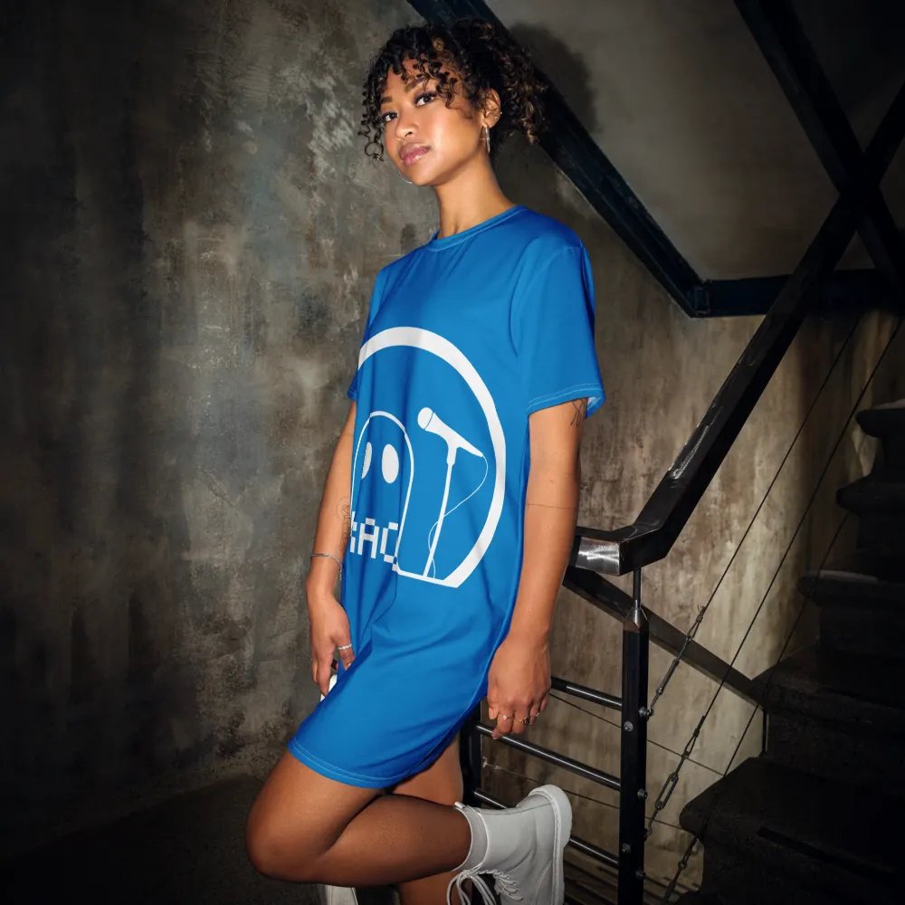 Raq Logo T-shirt Dress (royal blue) product image (12)