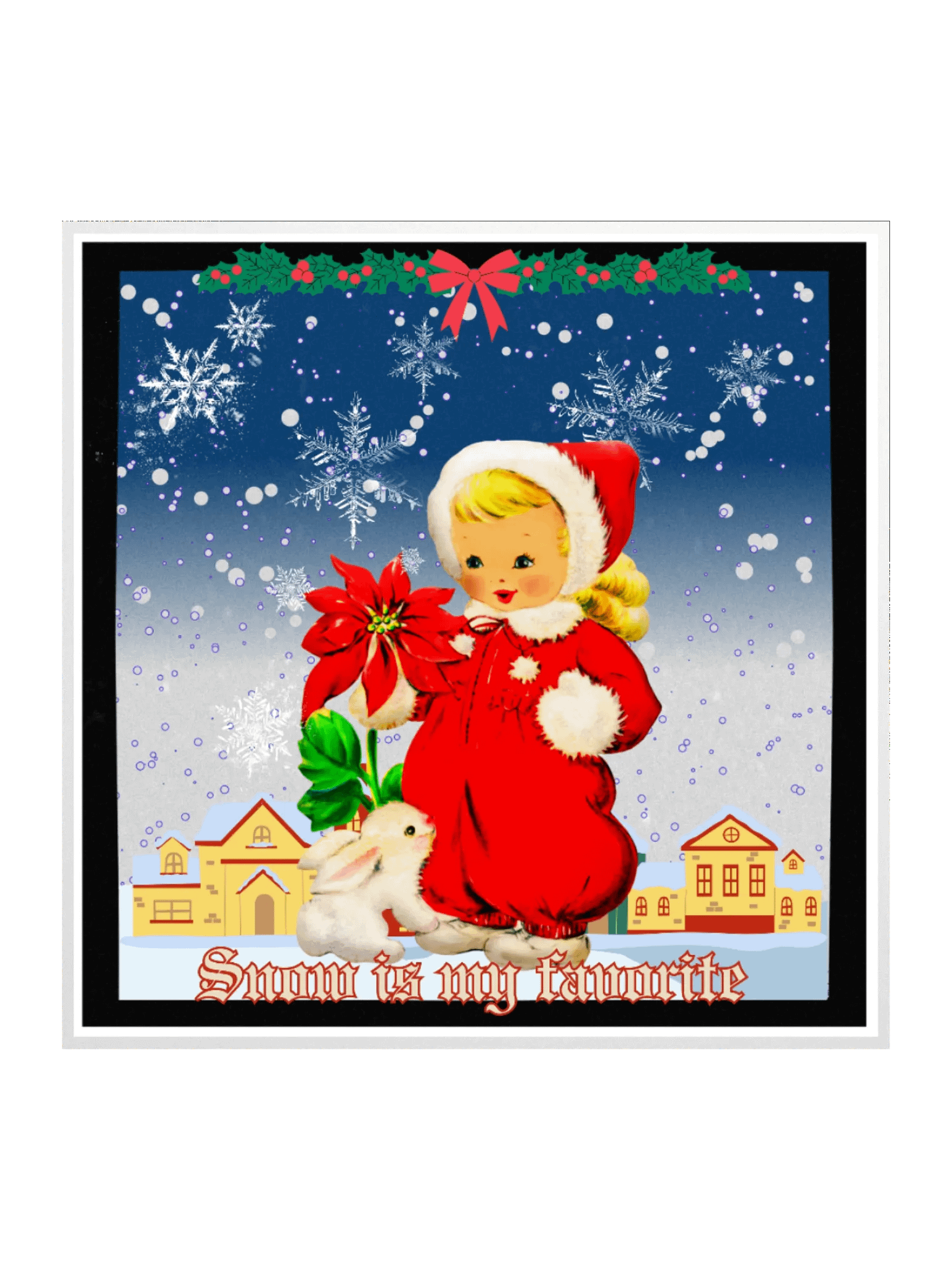 Snow is My Favorite, Retro Baby Sticker product image (8)