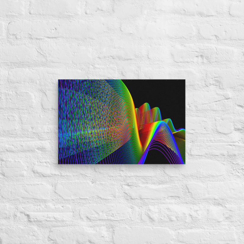 Sparse Spectral Spaceport Tau - Diffraction Curves Physics Art Canvas Print product image (3)