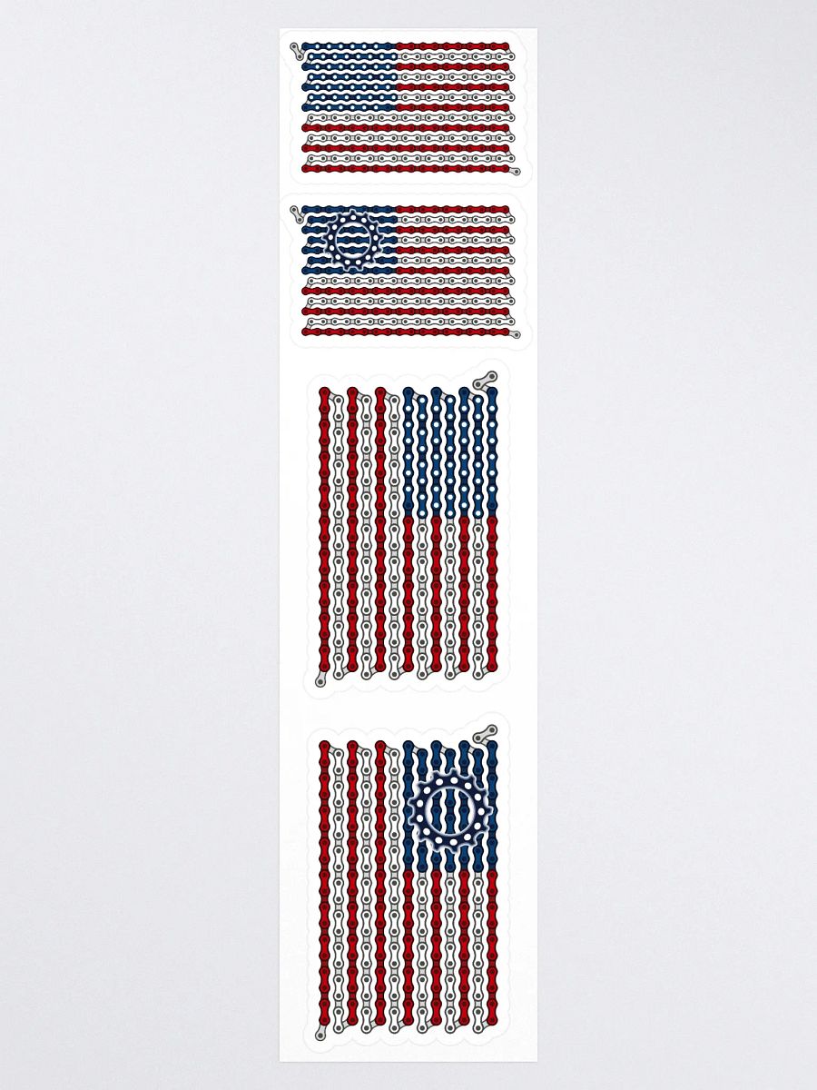 USA Dual Bike Chain Flag Stickers, Mixed Size 4 Pack product image (3)